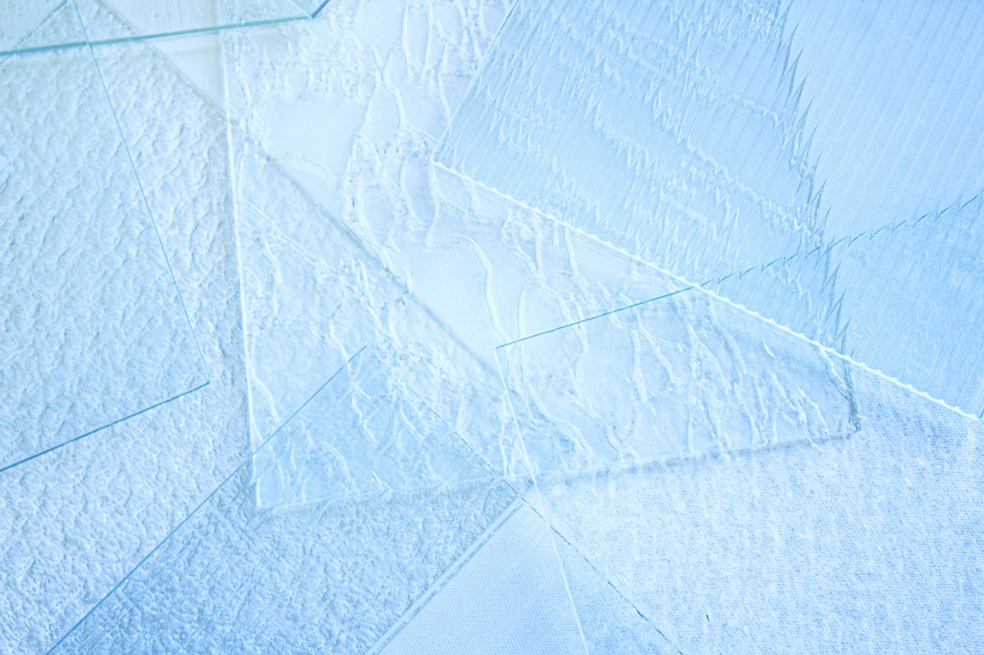 Textured decorative glass panels