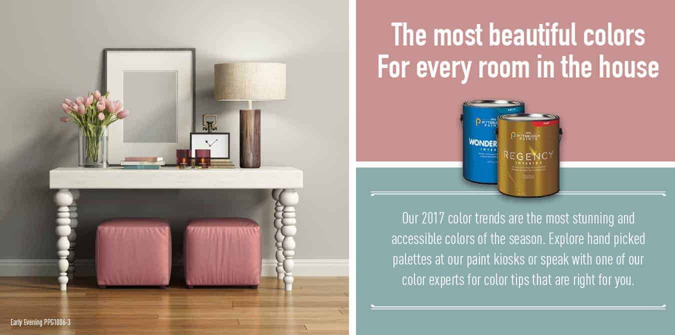 2017 interior paint colors promotion from Jones Paint & Glass
