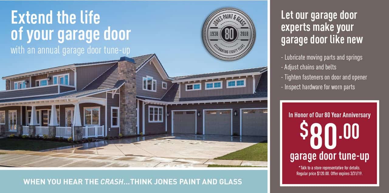 80 Garage Door Tune Up Special Jones Paint And Glass