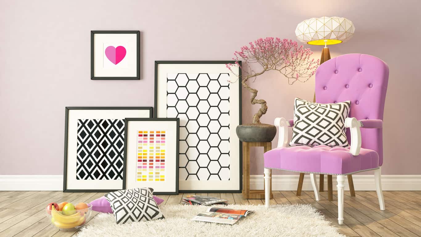 Light pink home office inspiration