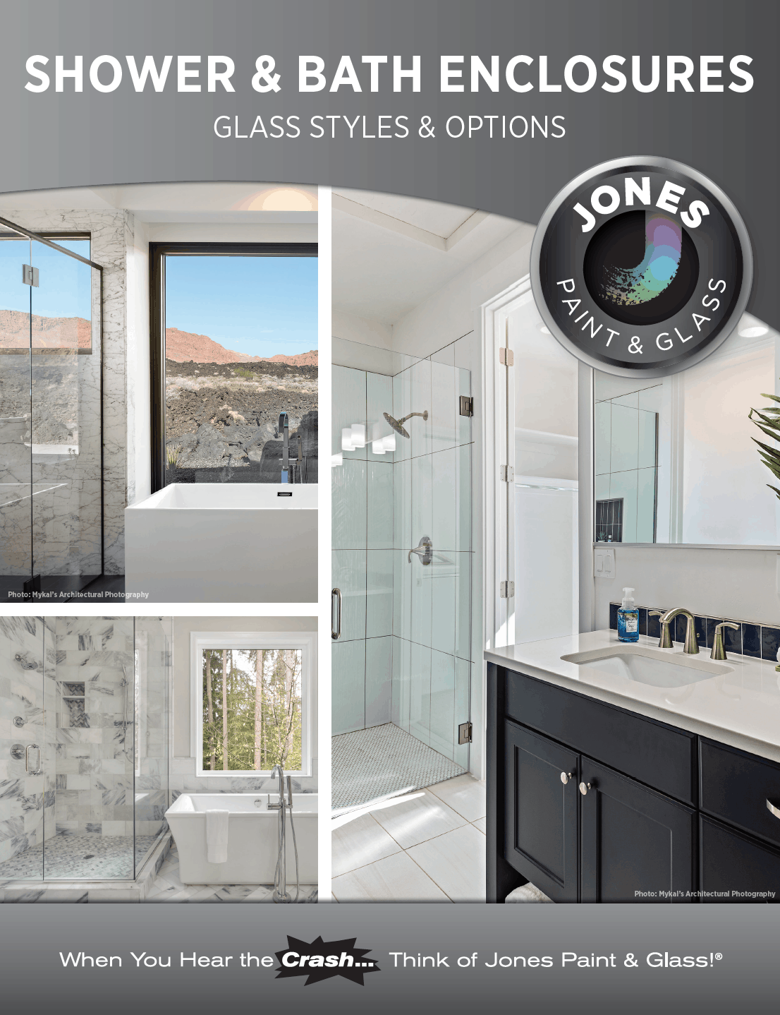 Cover of Shower Glass Brochure Jones Paint & Glass Cover of Shower Glass Brochure Jones Paint & Glass
